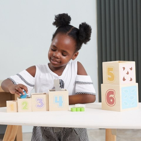  Drewniana Piramidka Edukacyjna Montessori Sorter Klocki Układanka