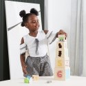 Drewniana Piramidka Edukacyjna Montessori Sorter Klocki Układanka