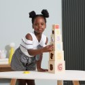  Drewniana Piramidka Edukacyjna Montessori Sorter Klocki Układanka