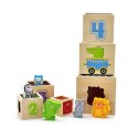  Drewniana Piramidka Edukacyjna Montessori Sorter Klocki Układanka