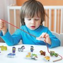  Drewniana Przeplatanka Klocki Farma do Nawlekania Montessori