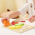  Drewniana Układanka Edukacyjna Montessori Owoce do Krojenia
