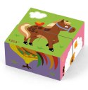  Drewniana Układanka Puzzle Farma 4 klocki