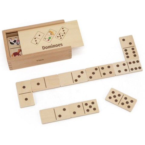  Drewniane Domino 2w1 Zwierzęta i Liczby