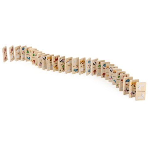  Drewniane Domino 2w1 Zwierzęta i Liczby