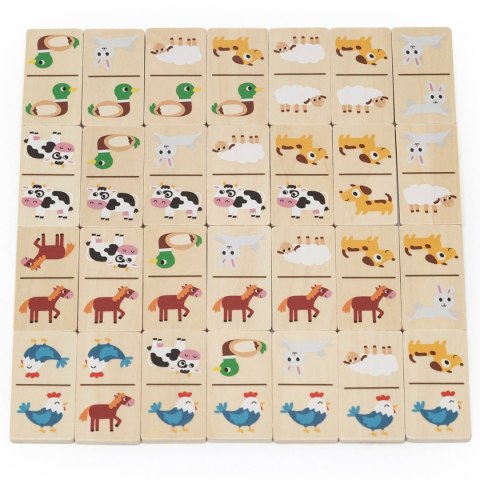  Drewniane Domino 2w1 Zwierzęta i Liczby