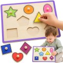  Drewniane Kolorowe Puzzle Z Pinezkami Kształty