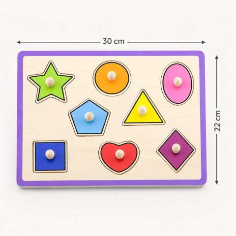  Drewniane Kolorowe Puzzle Z Pinezkami Kształty