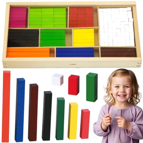  Drewniane Patyczki Edukacyjne Matematyczne Klocki Cuisenaire'a