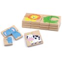  Drewniane Puzzle Magnetyczne Zwierzęta Układanka Certyfikat FSC