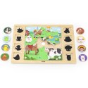 Drewniane Puzzle Odgadnij Po Cieniu - Farma Układanka 17 el.