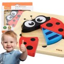  Pierwsze drewniane Puzzle maluszka Biedronka