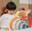  PolarB Drewniana Tęcza Układanka Klocki Kreatywne Montessori