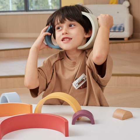  PolarB Drewniana Tęcza Układanka Klocki Kreatywne Montessori