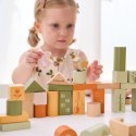  PolarB Drewniane Klocki Bloki Montessori Zwierzęta 50 el.