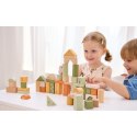  PolarB Drewniane Klocki Bloki Montessori Zwierzęta 50 el.