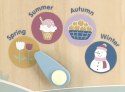  PolarB Drewniany Kalendarz i Zegar Montessori