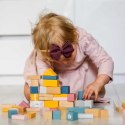  PolarB Zestaw drewnianych klocków w wiaderku - 60 elementów
