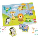  Puzzle Dźwiękowe Dopasuj Zwierzęta Egzotyczne