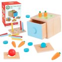  GREEN Drewniana Szuflada Edukacyjna 4w1 Sorter Montessori Gra w Marchewki FSC