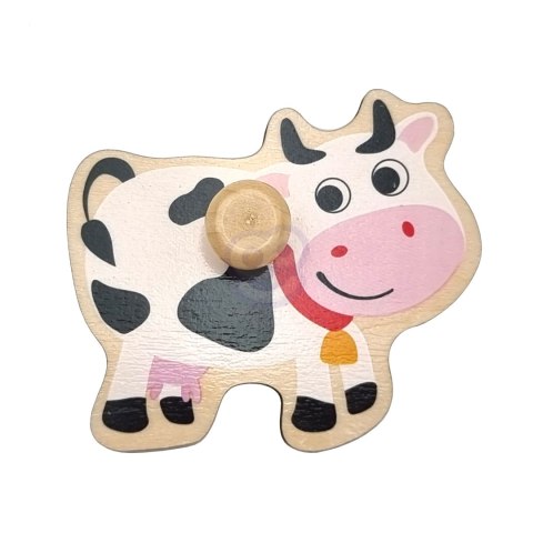  GREEN Drewniane Puzzle Montessori Farma z Pinezkami Do Dopasowania