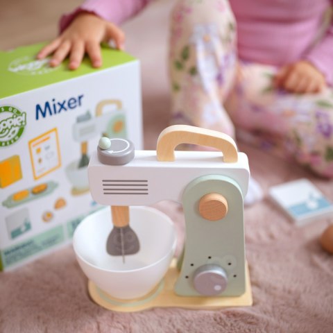  GREEN Drewniany Mikser Kuchenny Blender z Akcesoriami 11 el.
