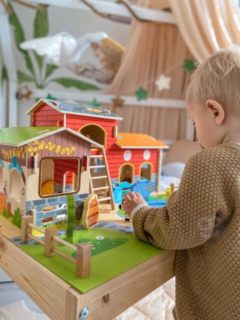  GREEN Mega Farma Figurki Zwierząt Stajnia Obora Kurnik 18 el.