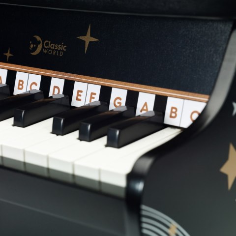 CLASSIC WORLD Pianino Czarne Drewniane Fantasy