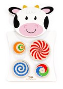  Drewniana Tablica Manipulacyjna Krówka Certyfikat FSC Montessori