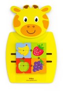 Drewniana Tablica Manipulacyjna Żyrafka Certyfikat FSC Montessori