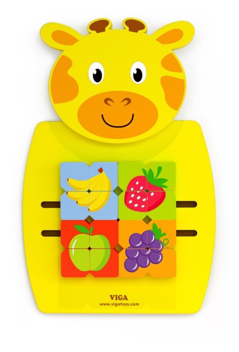  Drewniana Tablica Manipulacyjna Żyrafka Certyfikat FSC Montessori