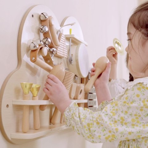  Drewniana Tablica Muzyczna Zestaw 12 Instrumentów Perkusyjnych