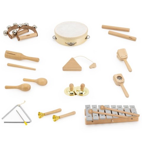  Drewniana Tablica Muzyczna Zestaw 12 Instrumentów Perkusyjnych
