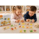  Drewniane Puzzle Nakarm Zwierzątko Co jedzą Zwierzęta Układanka