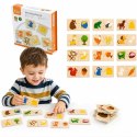  Drewniane Puzzle Nakarm Zwierzątko Co jedzą Zwierzęta Układanka