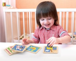 Poręczne Drewniane Puzzle Krówka