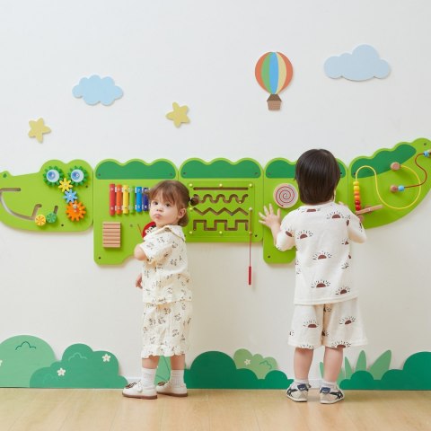  Tablica Sensoryczna Manipulacyjna Krokodyl Certyfikat FSC Montessori