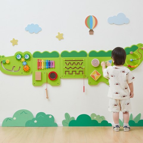  Tablica Sensoryczna Manipulacyjna Krokodyl Certyfikat FSC Montessori