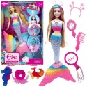 WOOPIE Lalka Syrenka Gina Magiczna Tęczowa z Akcesoriami