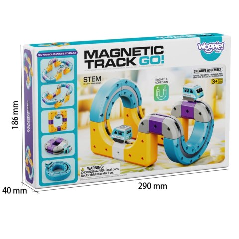  Zestaw Konstrukcyjny Magnetyczny Tor Kolejowy z Efektem Przyciągania 38 el.